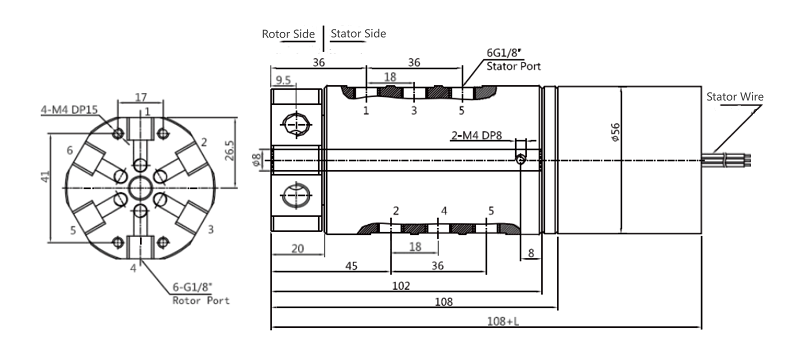 Hydraulic Pneumatic Rotary Joint XQ06001